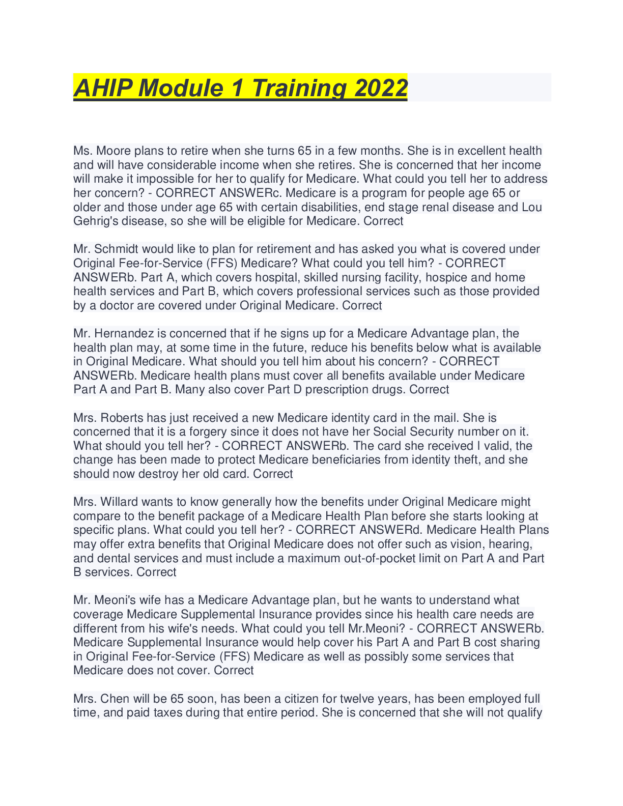 Preview image for AHIP Module 1 Training